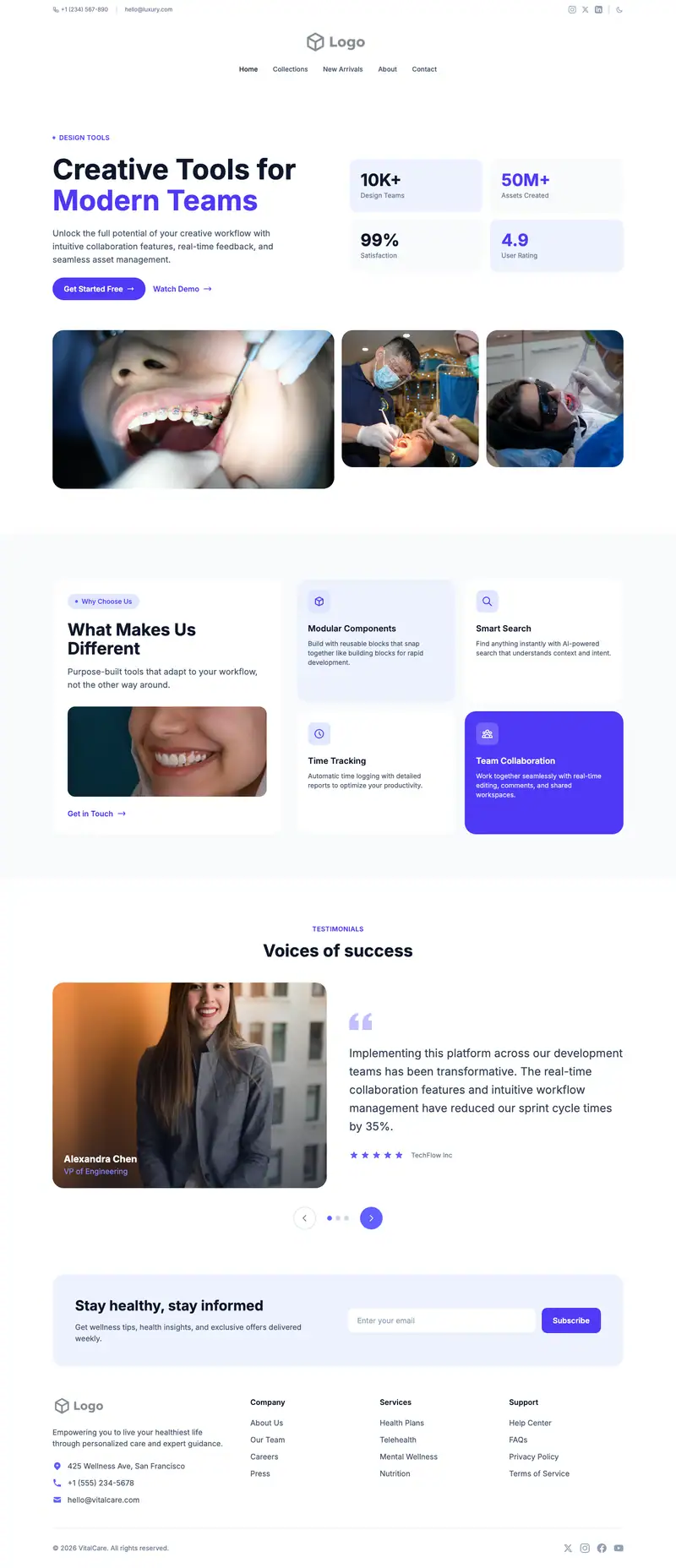 Orthodontics Practice website template preview