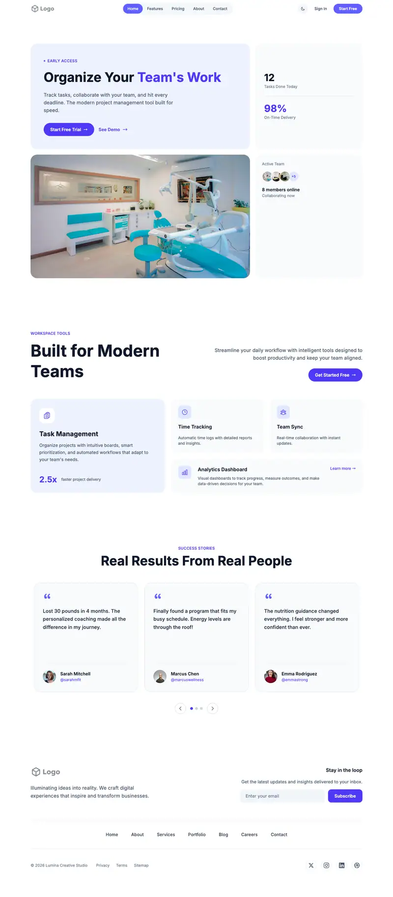 Dermatology Clinic website template preview