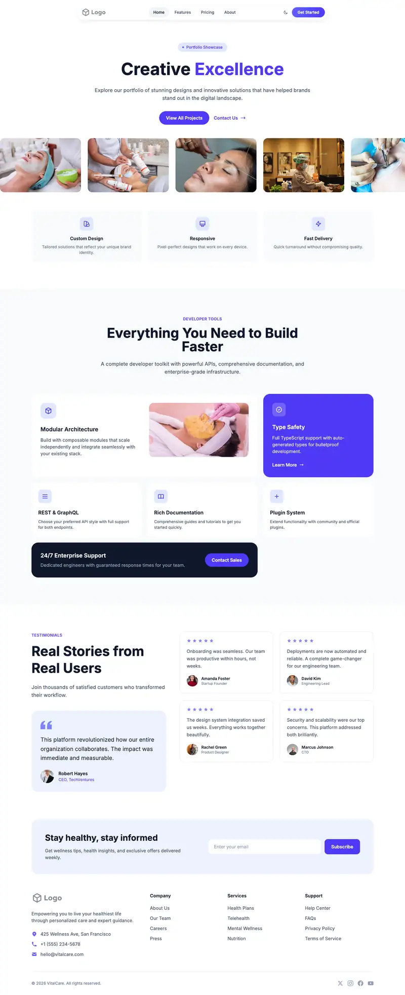 Cosmetic Dermatology website template preview