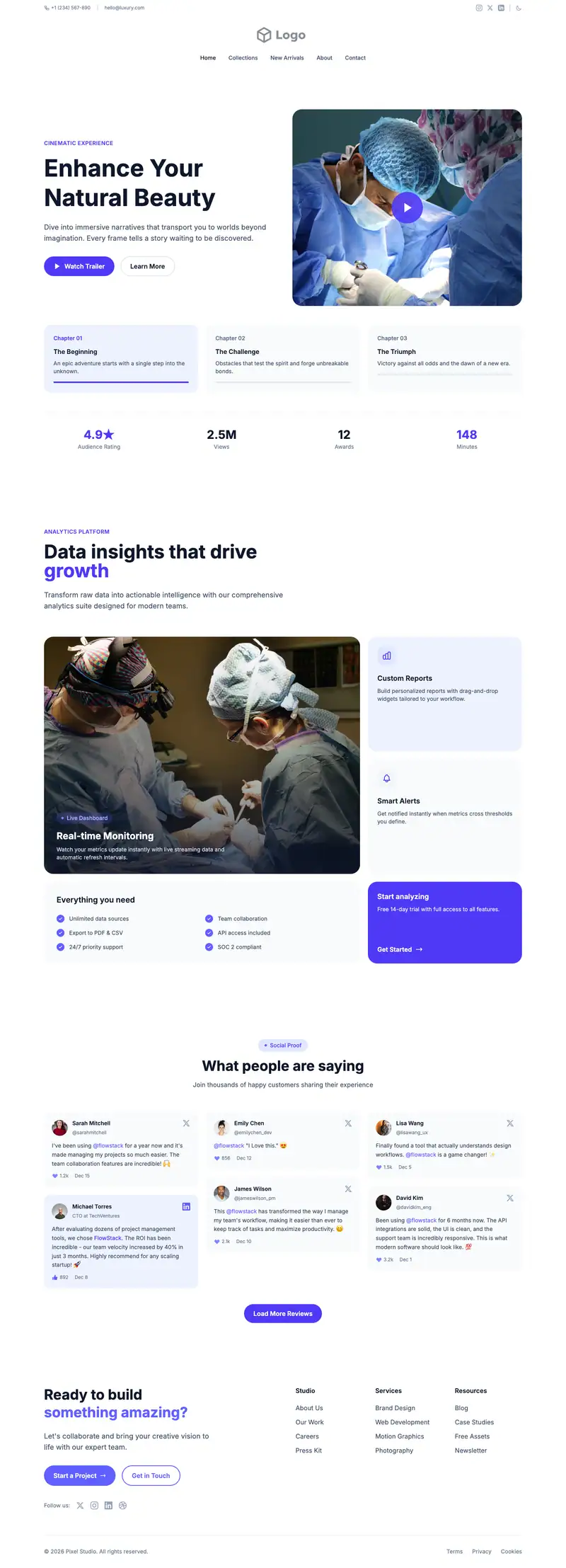 Plastic Surgery website template preview