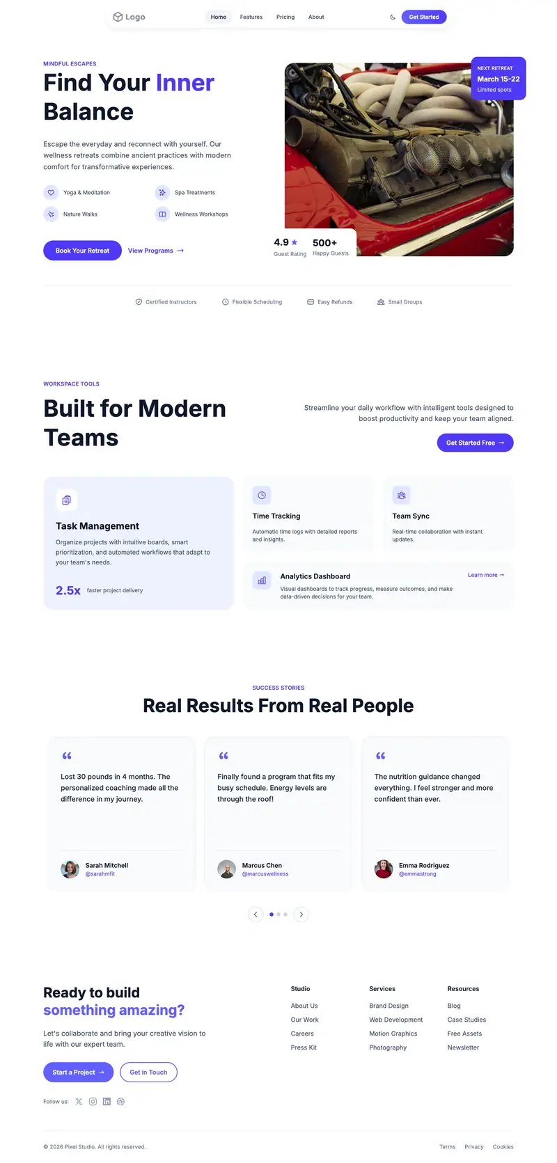 Cardiology Practice website template preview