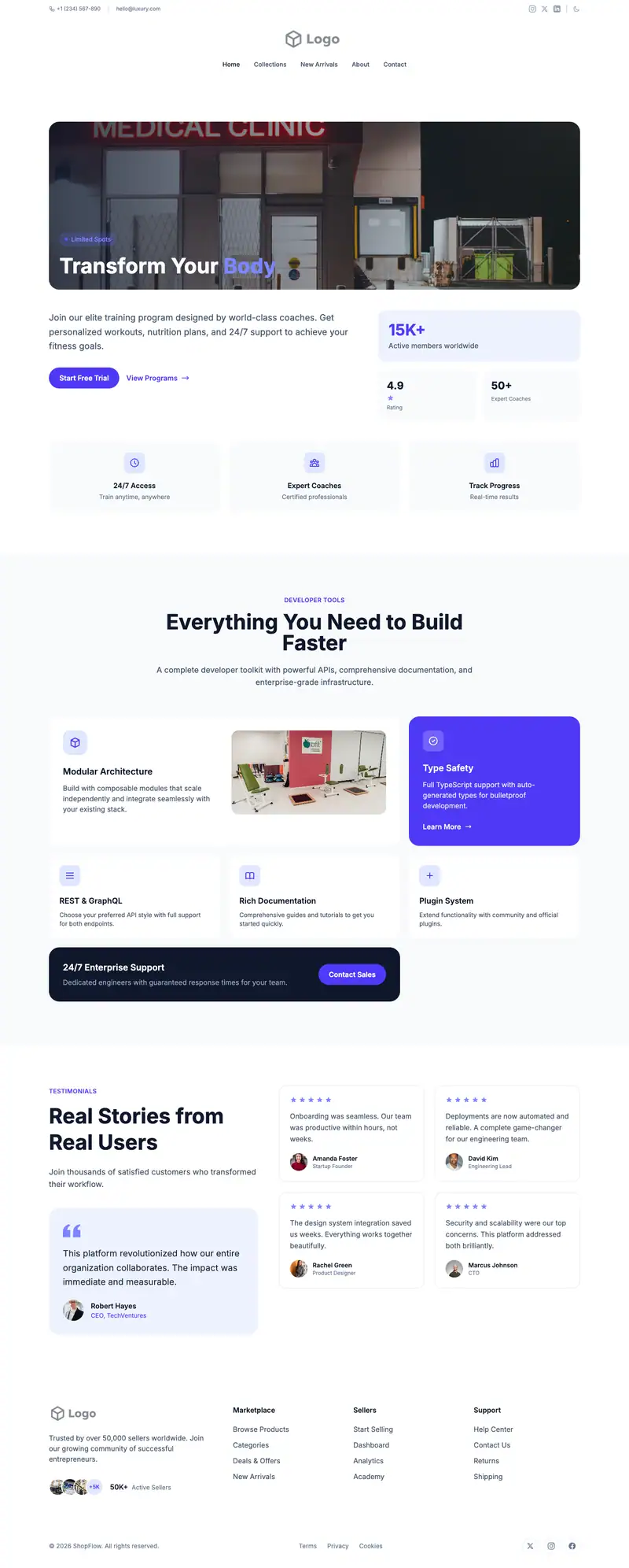 Orthopedic Clinic website template preview