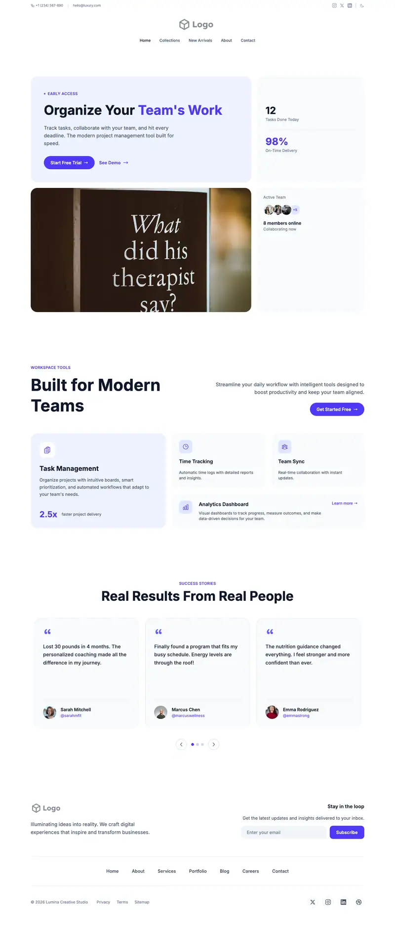 Therapist Counselor website template preview