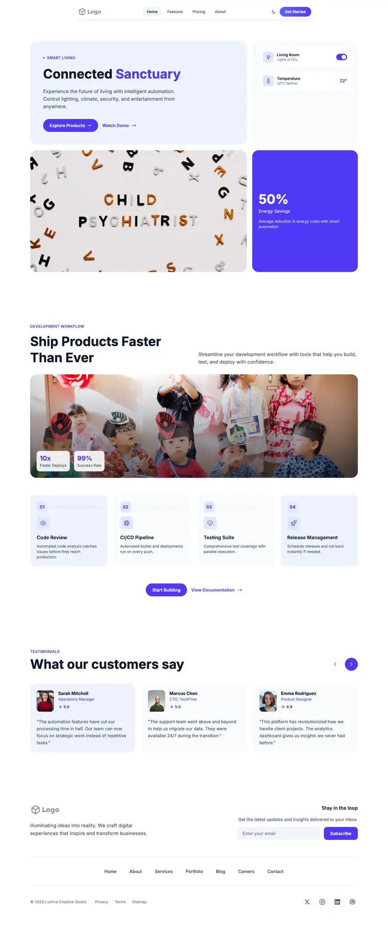 Child Psychologist website template preview