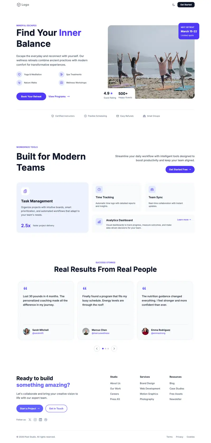 Ob Gyn Practice website template preview