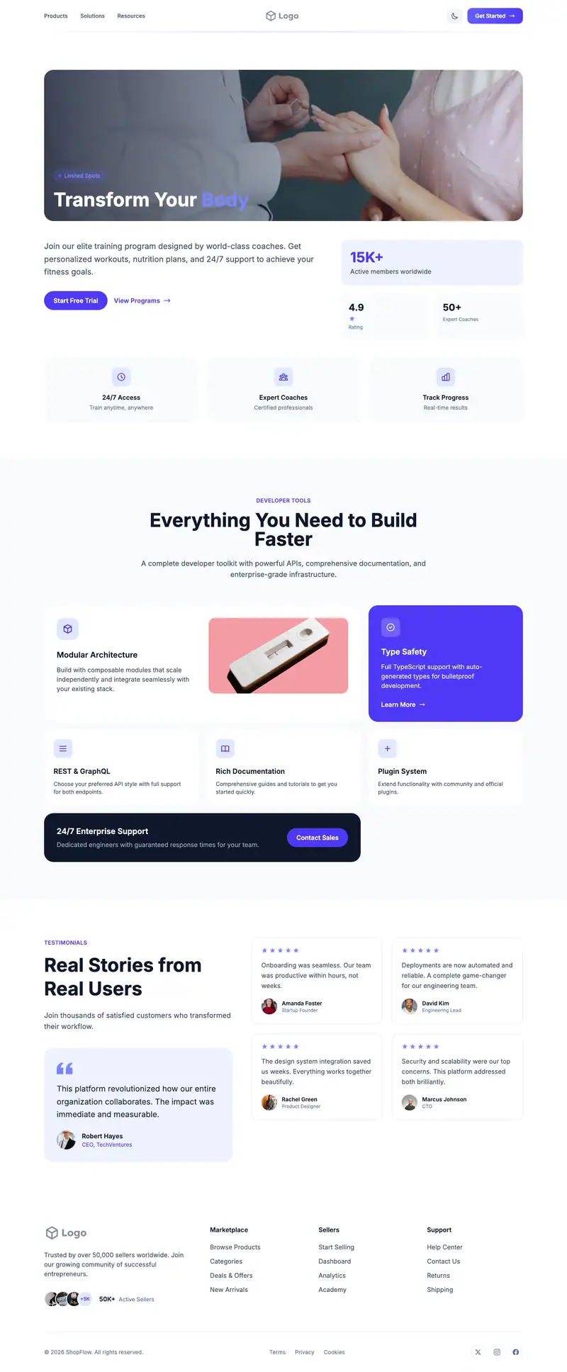 Fertility Clinic website template preview
