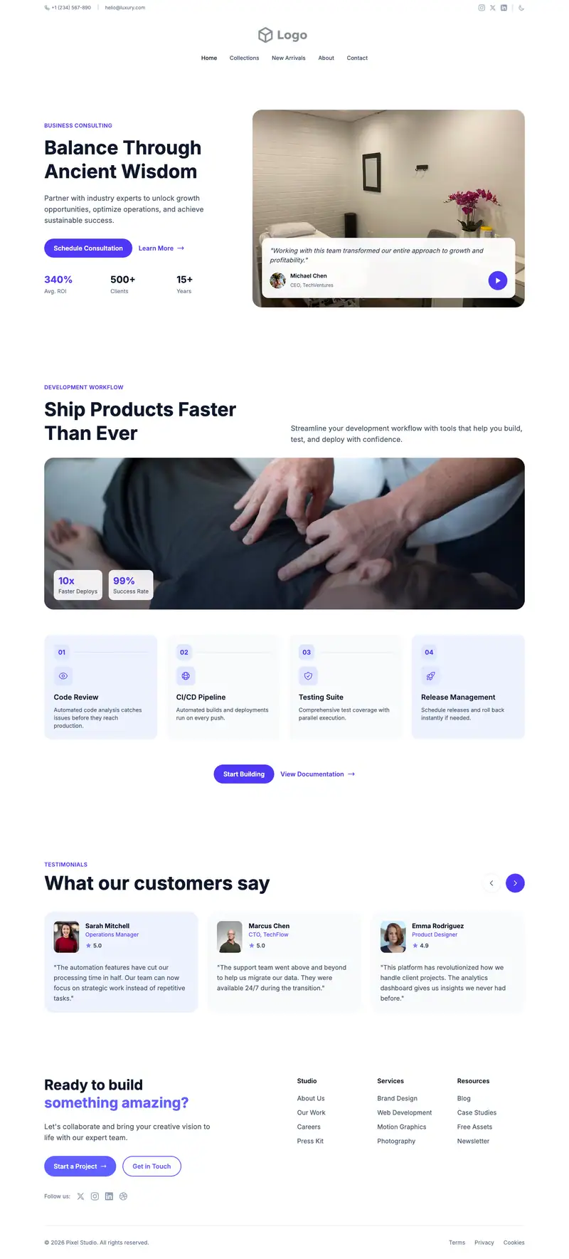 Acupuncture Clinic website template preview