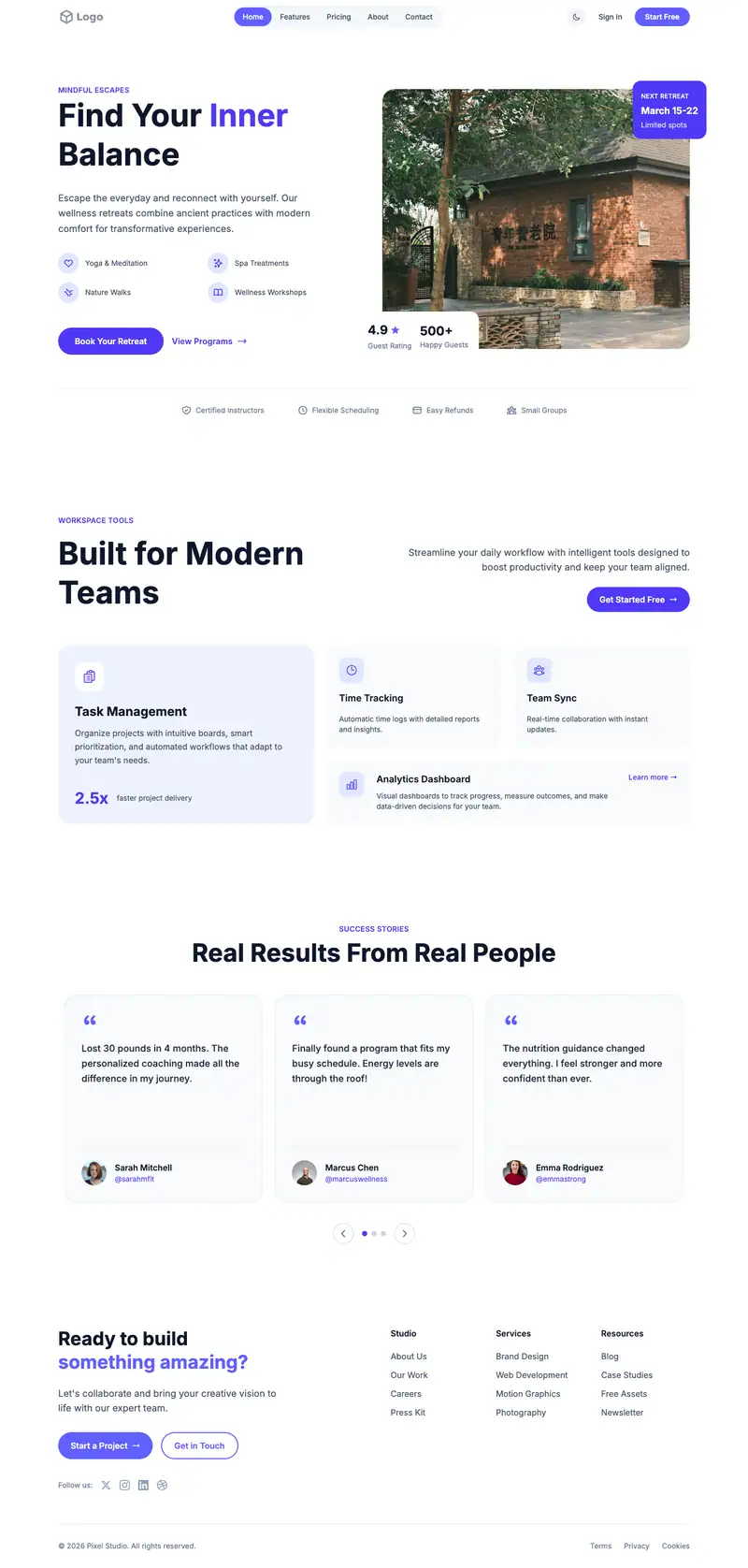 Senior Home Care website template preview