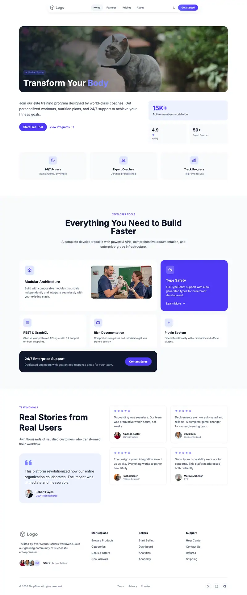Veterinary Clinic website template preview
