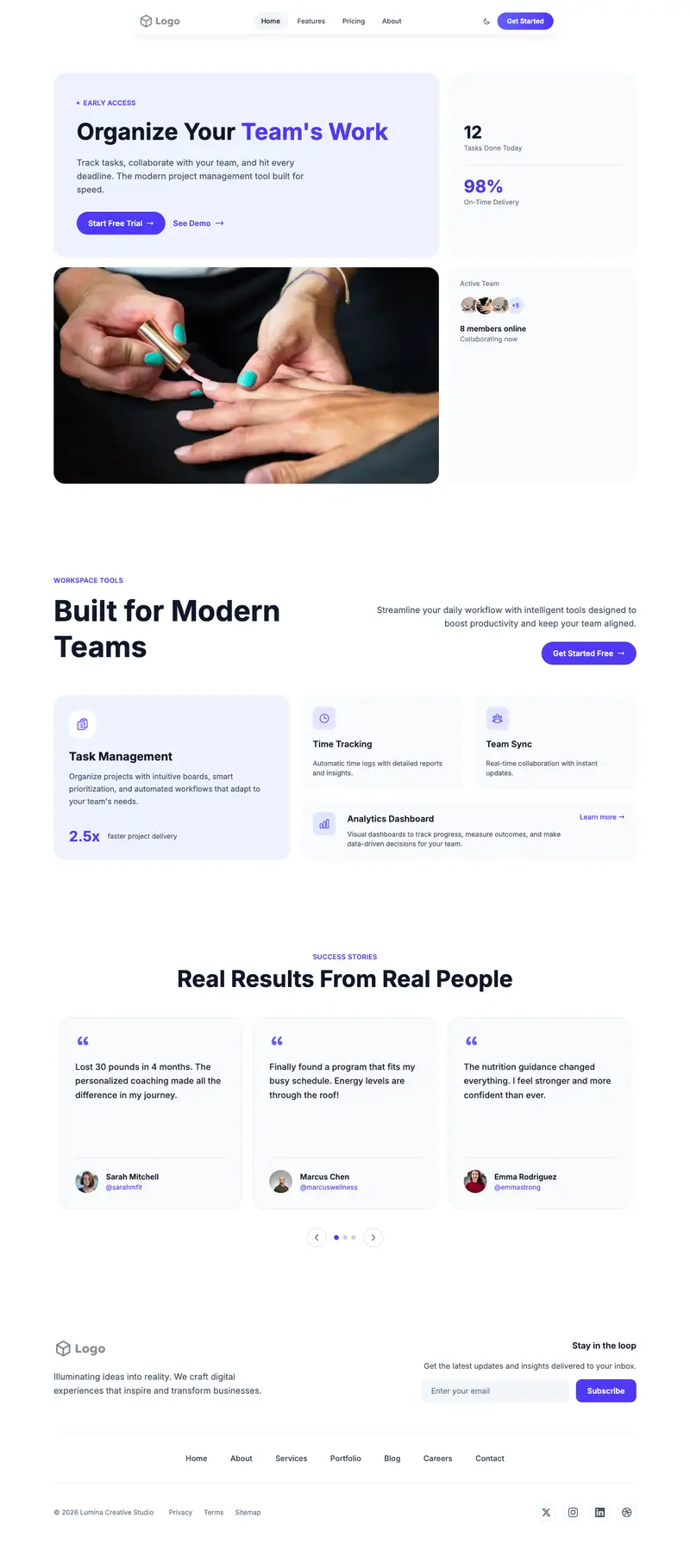 Nail Salon website template preview