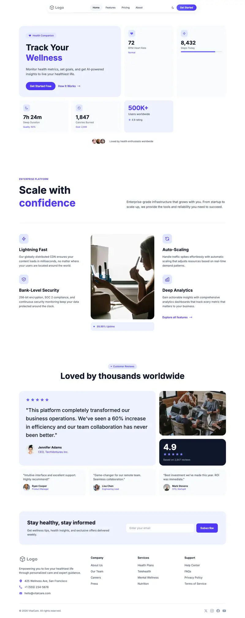 Makeup Artist website template preview