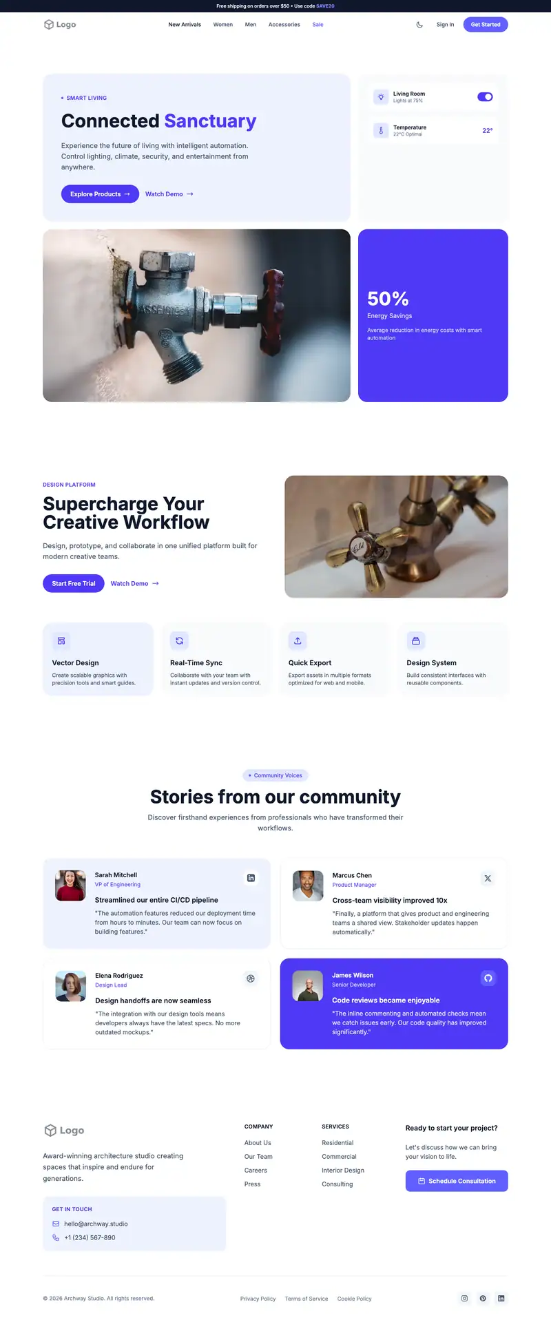 Plumber website template preview
