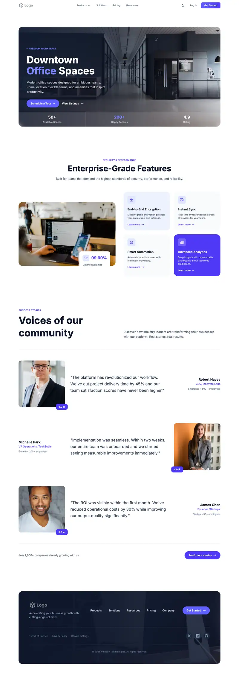 Electrician website template preview