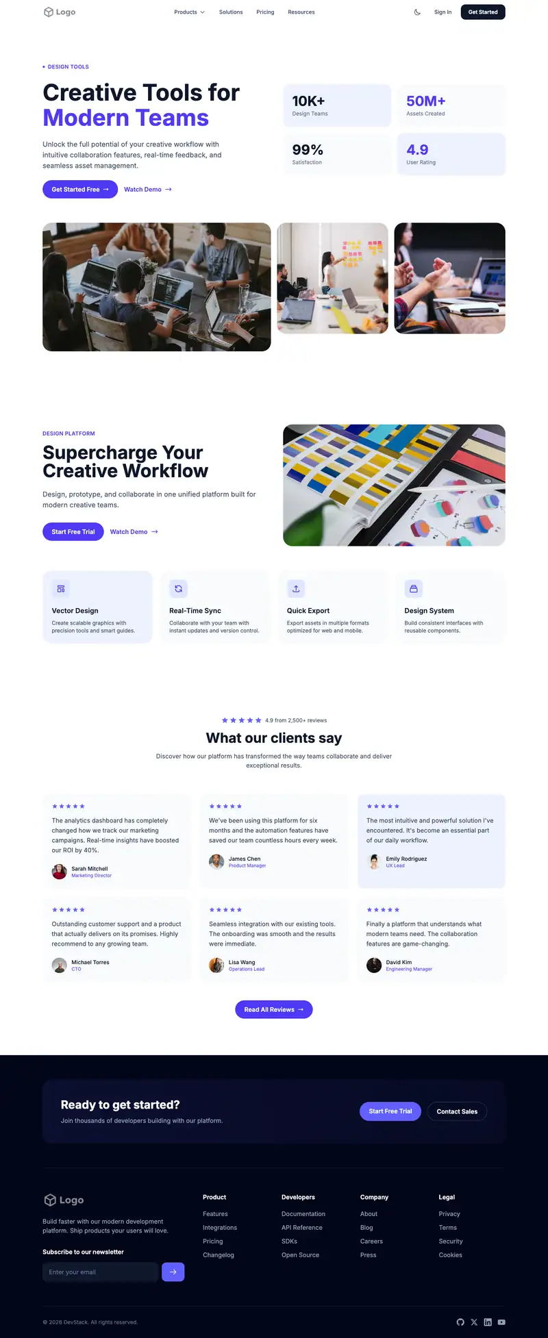 HVAC Company website template preview