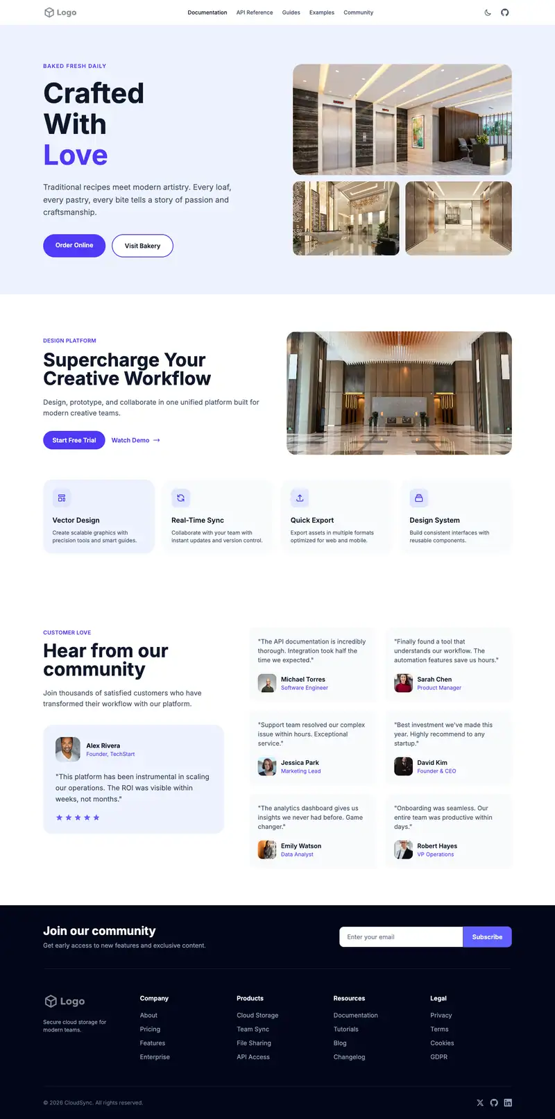 Flooring Company website template preview