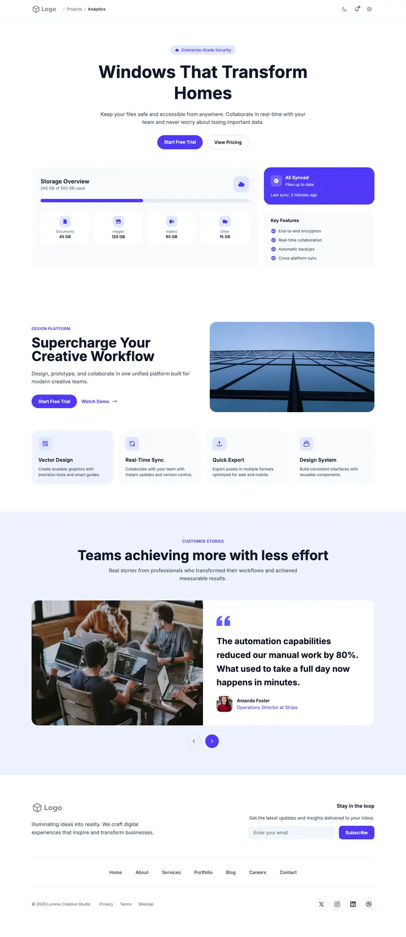 Window Installation website template preview