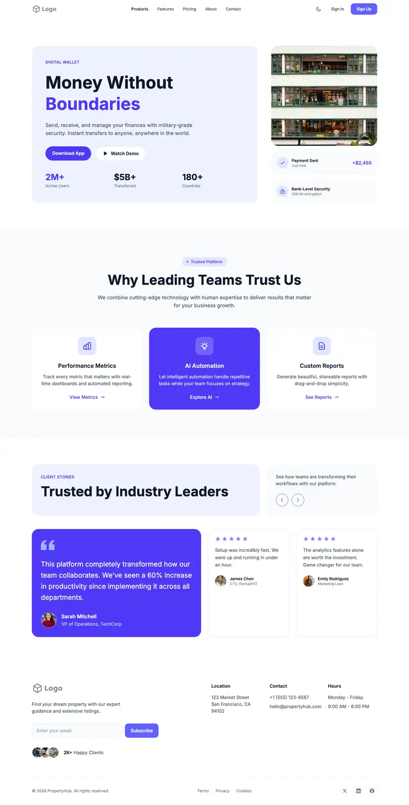 Landscape Design website template preview