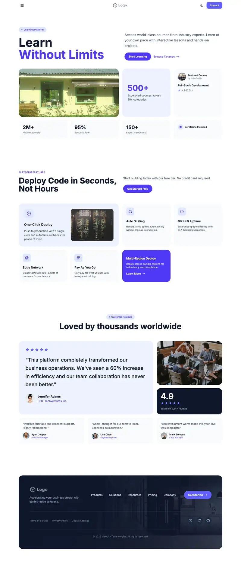 Lawn Care Service website template preview