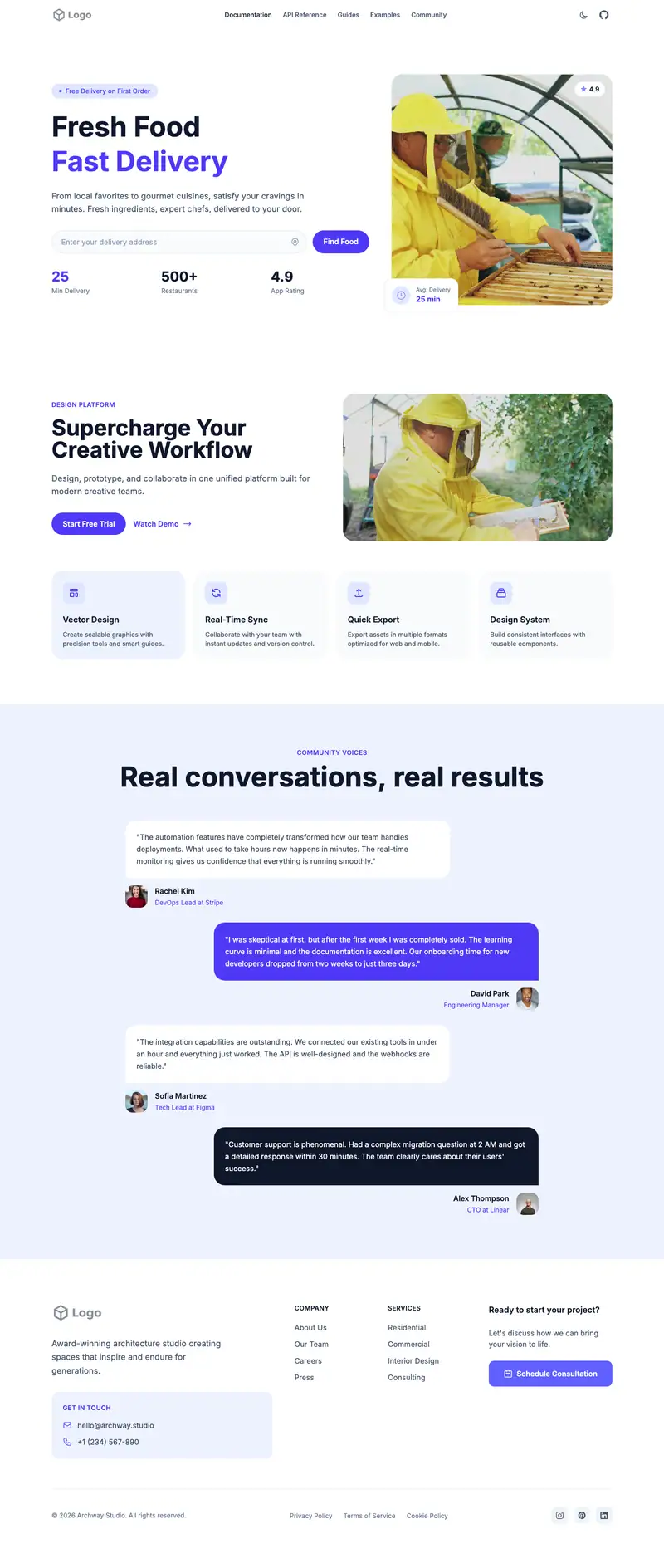 Pest Control website template preview