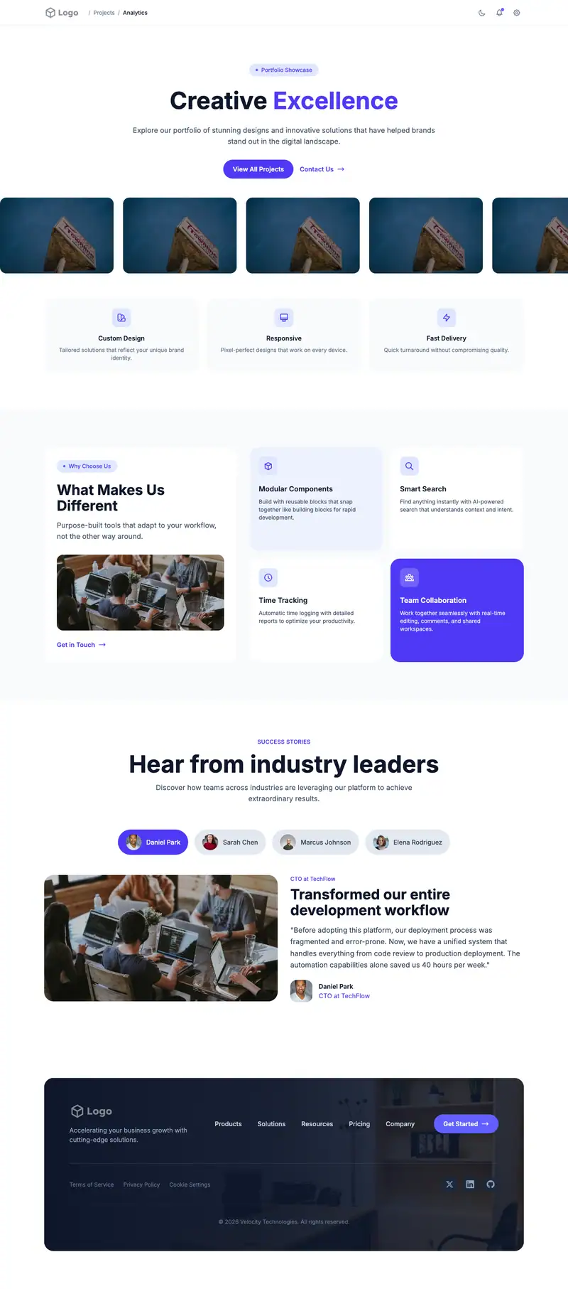 Commercial Cleaning website template preview