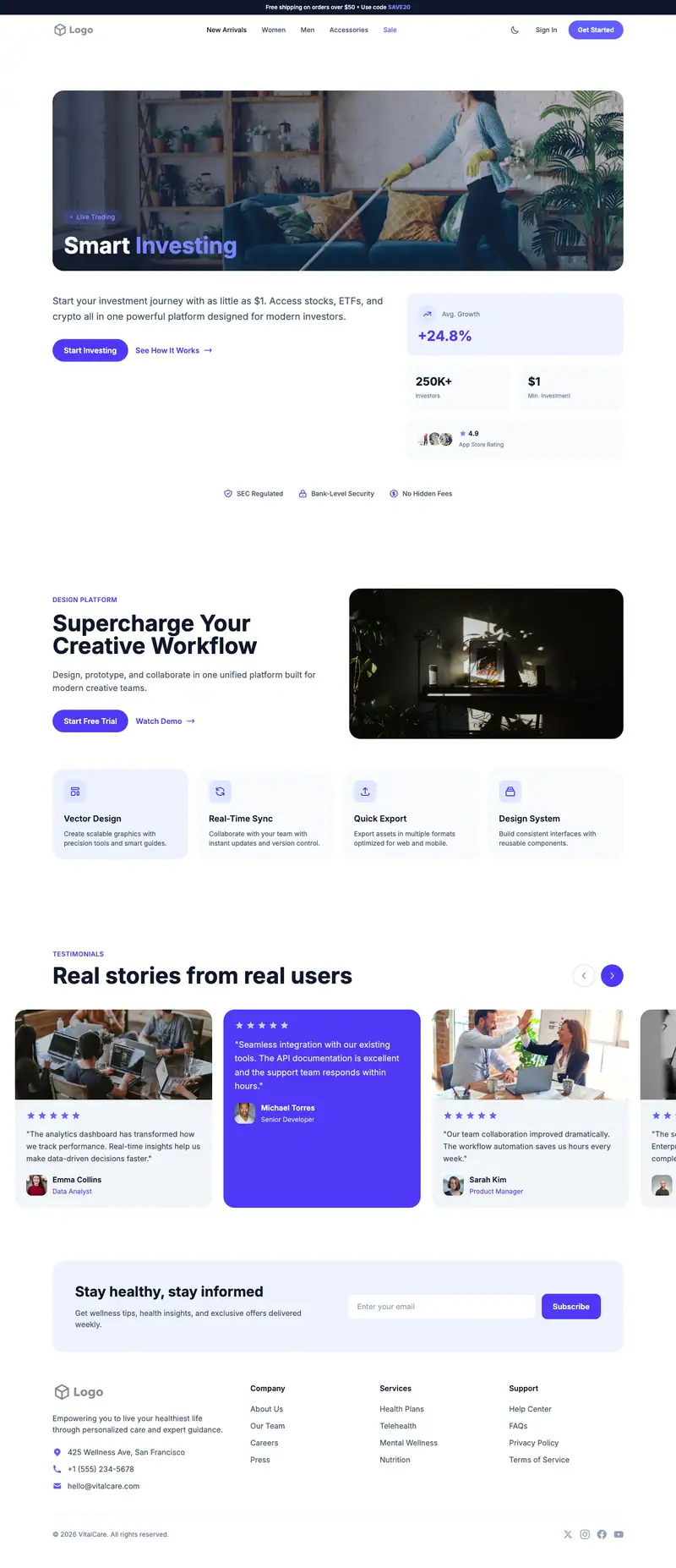 Deep Cleaning Service website template preview