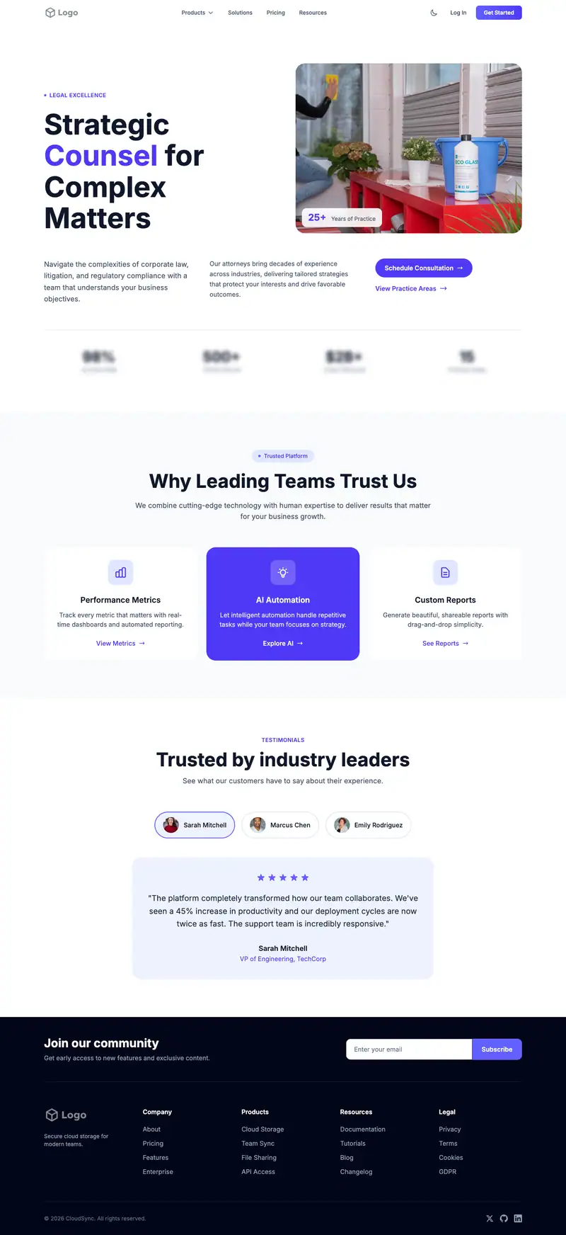 Window Cleaning website template preview