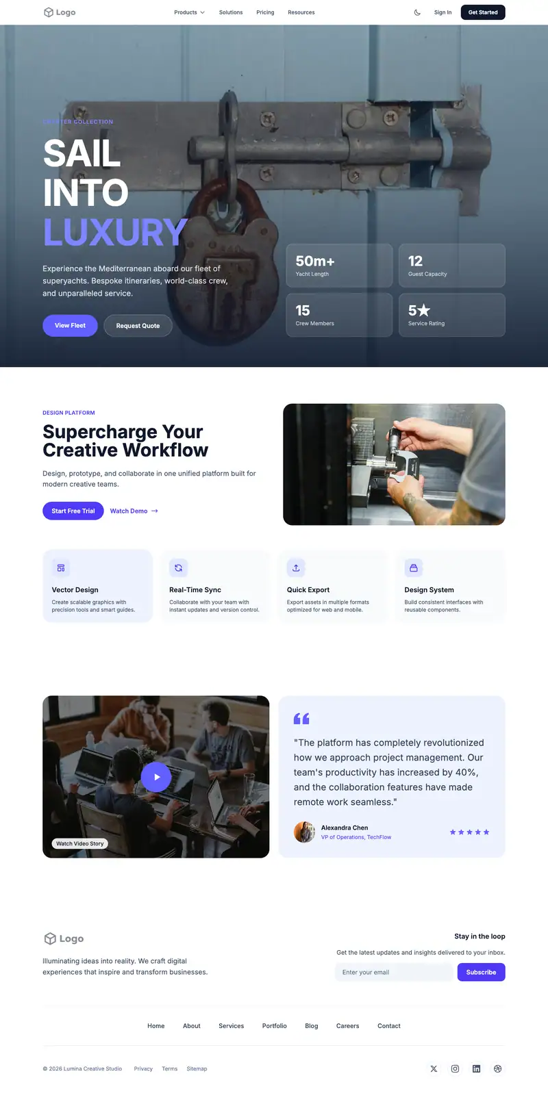 Full-page preview of the Locksmith website template
