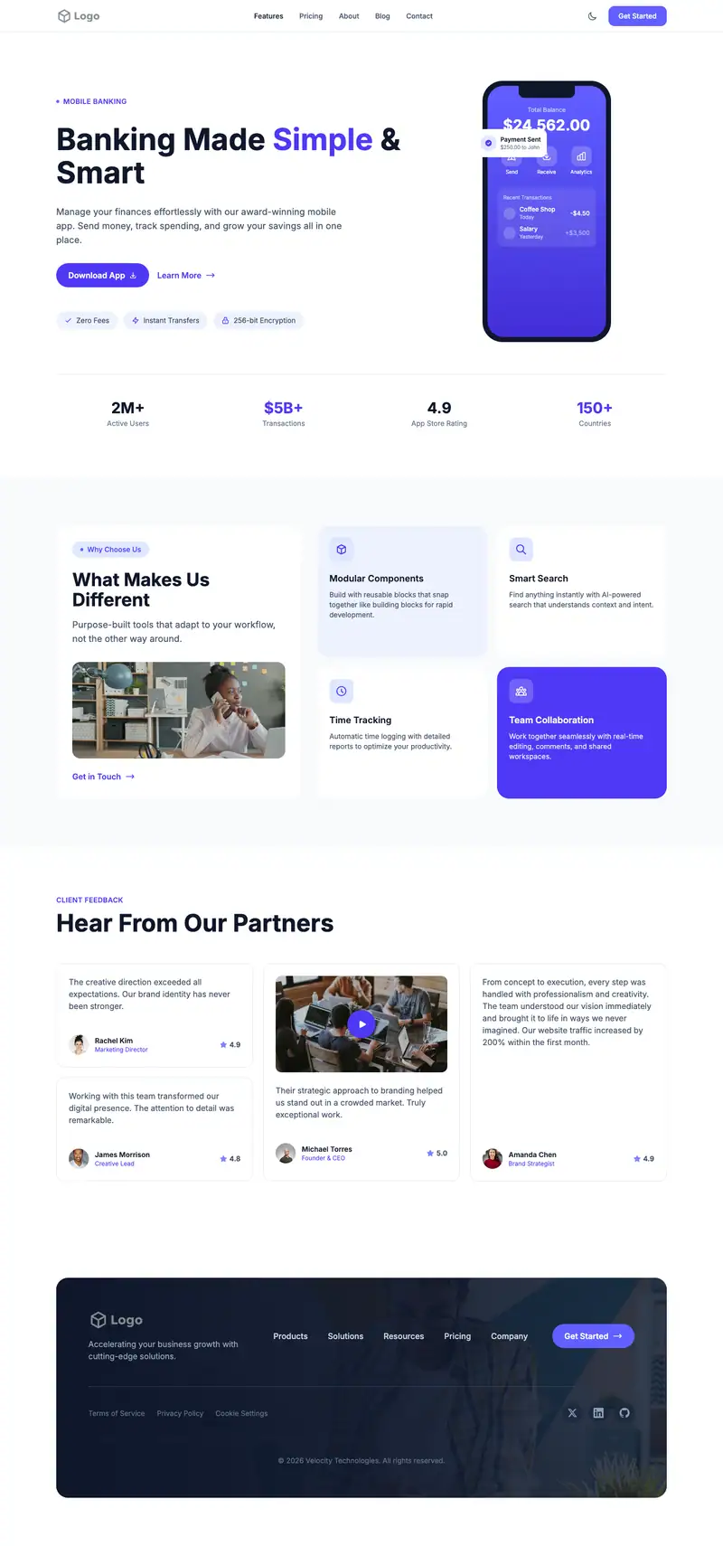 Smart Home Installation website template preview