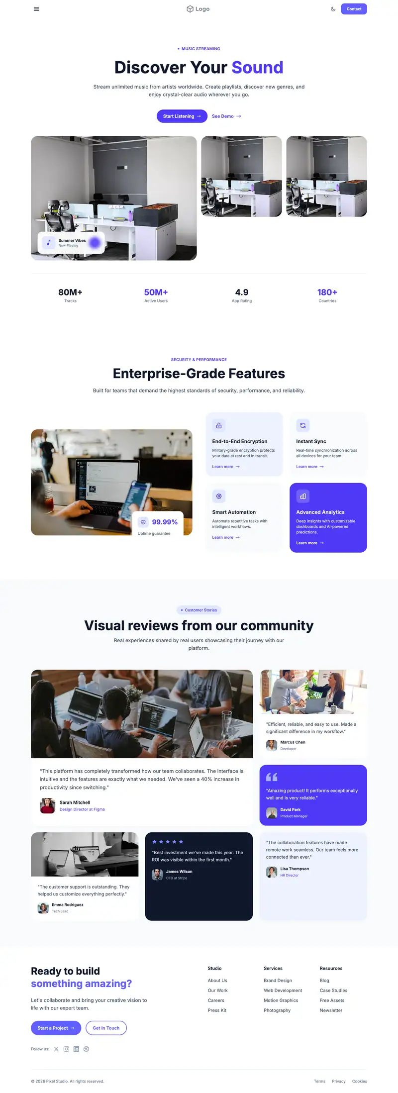 Generator Installation website template preview