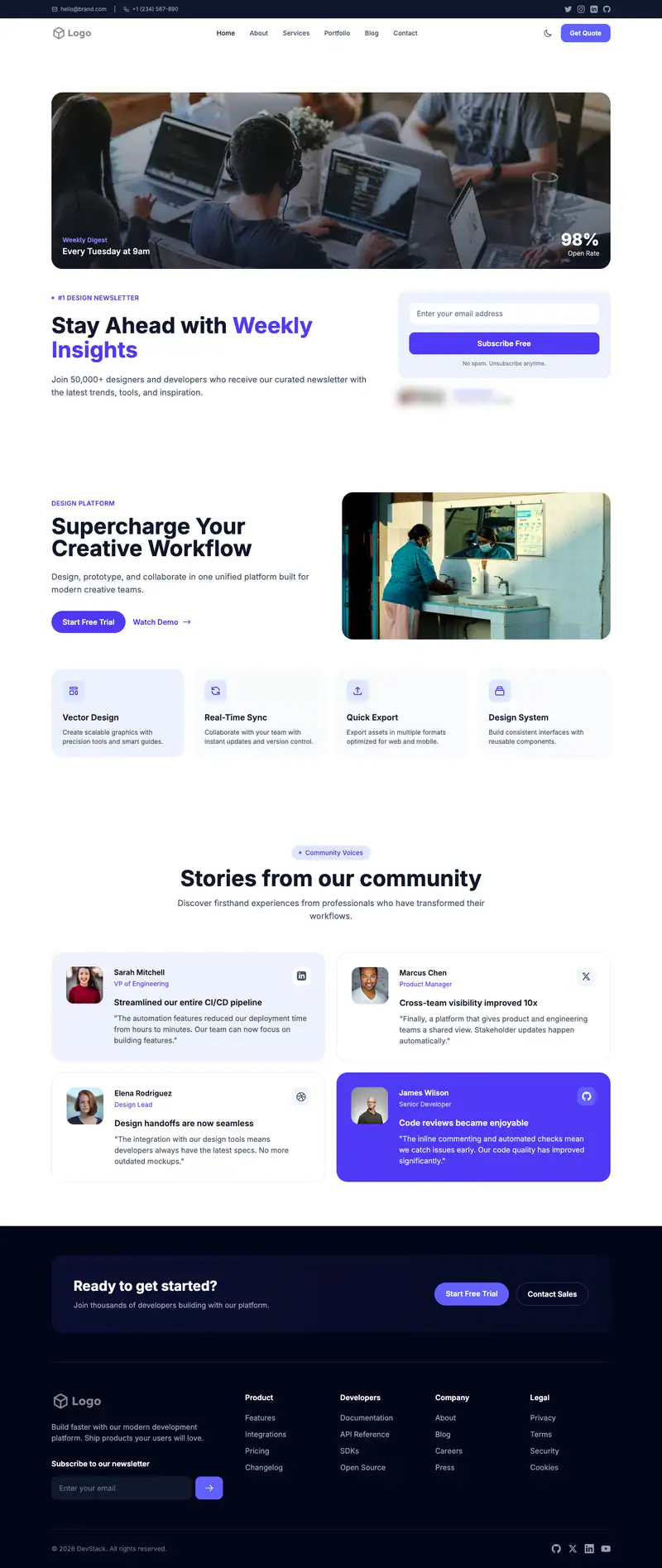 Septic Service website template preview