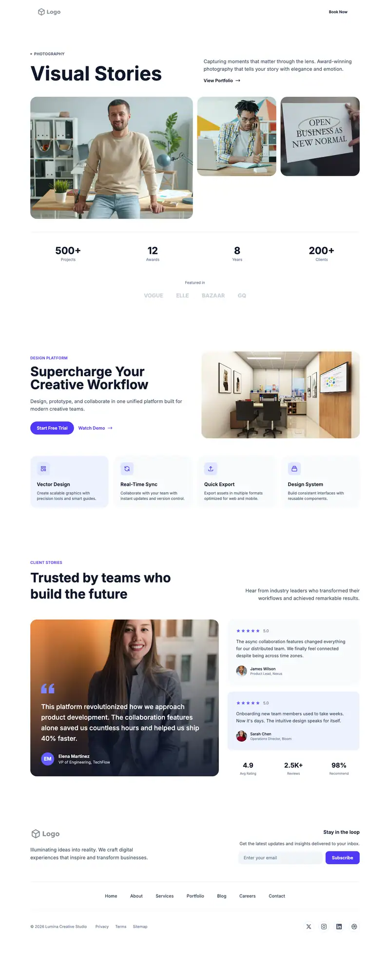 Professional Organizing website template preview