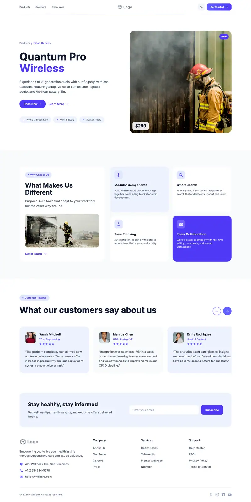 Fire Damage Restoration website template preview
