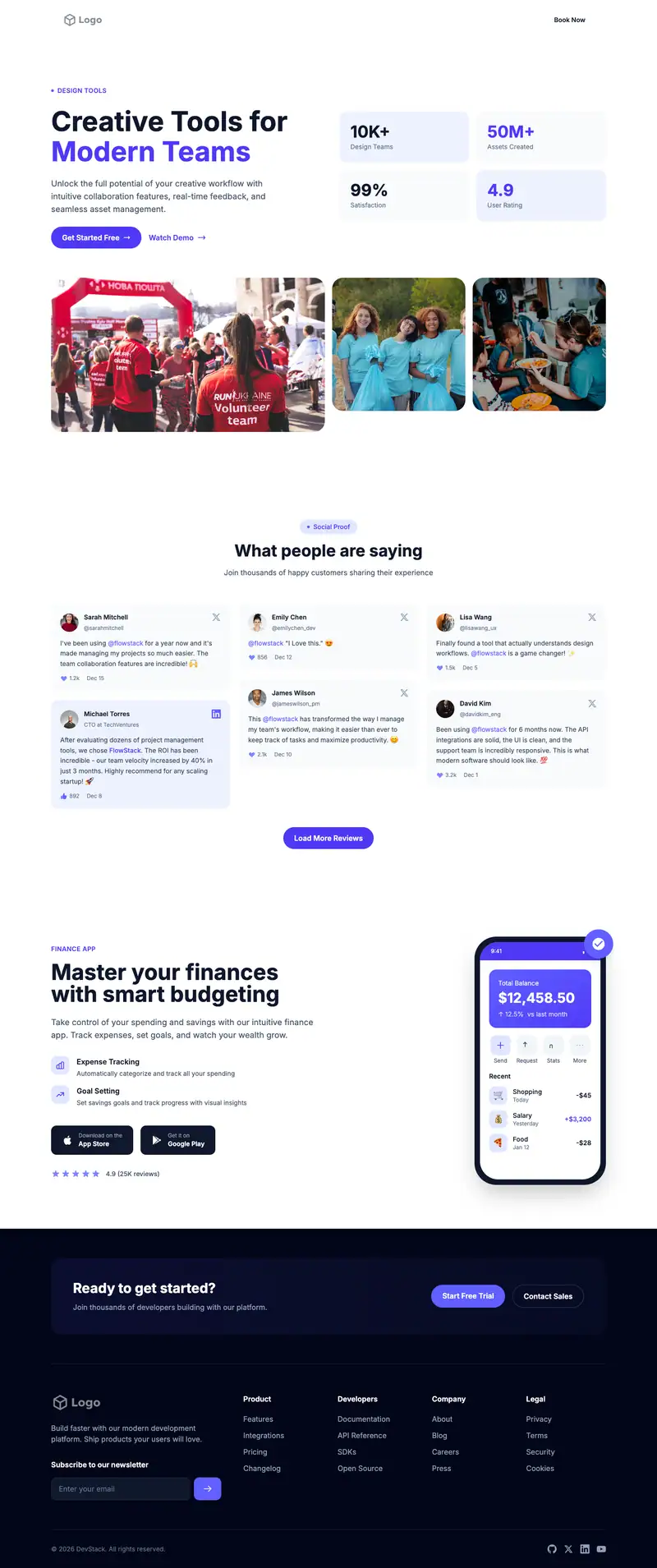 Nonprofit Organization website template preview