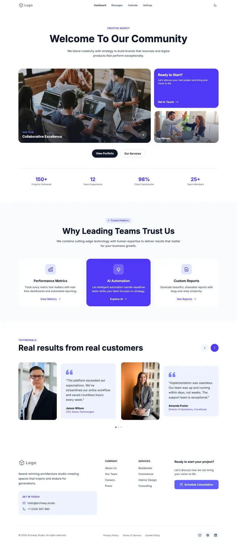 Islamic Center website template preview