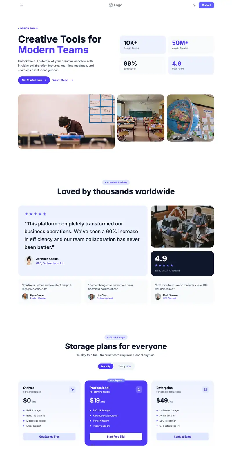Cat Boarding website template preview