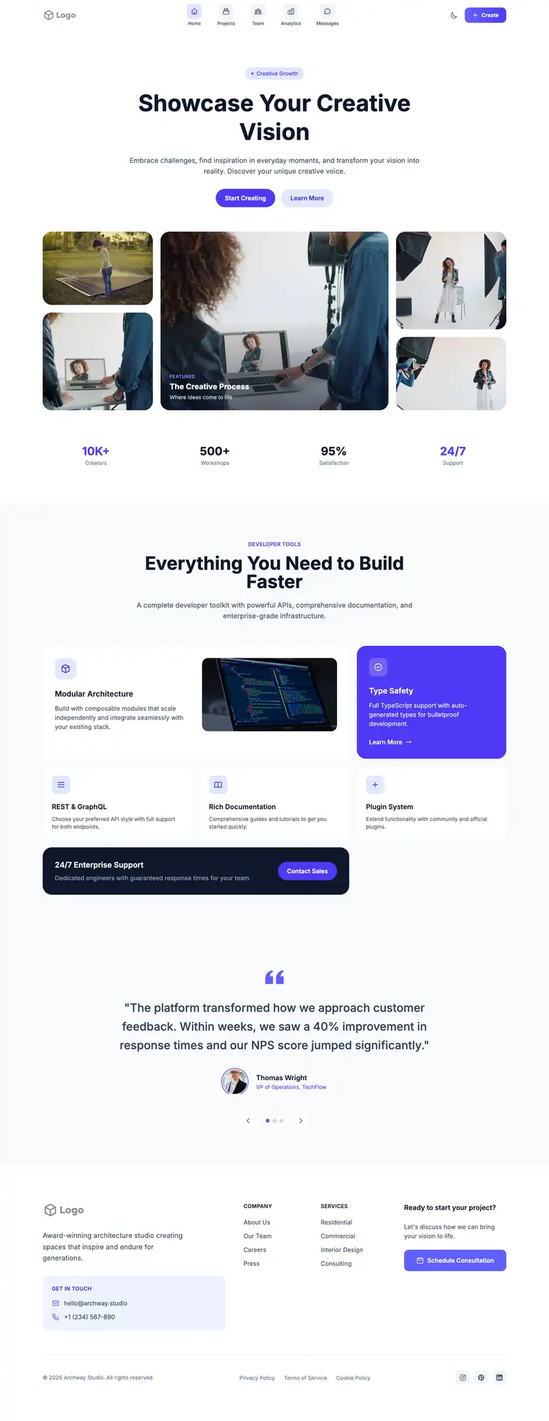 Creative Portfolio website template preview