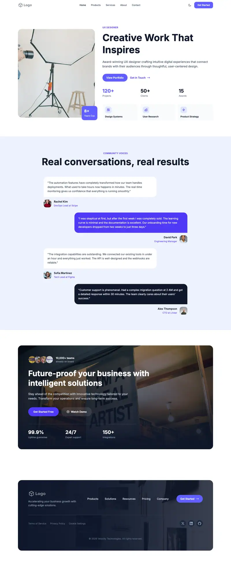 Bold Portfolio website template preview