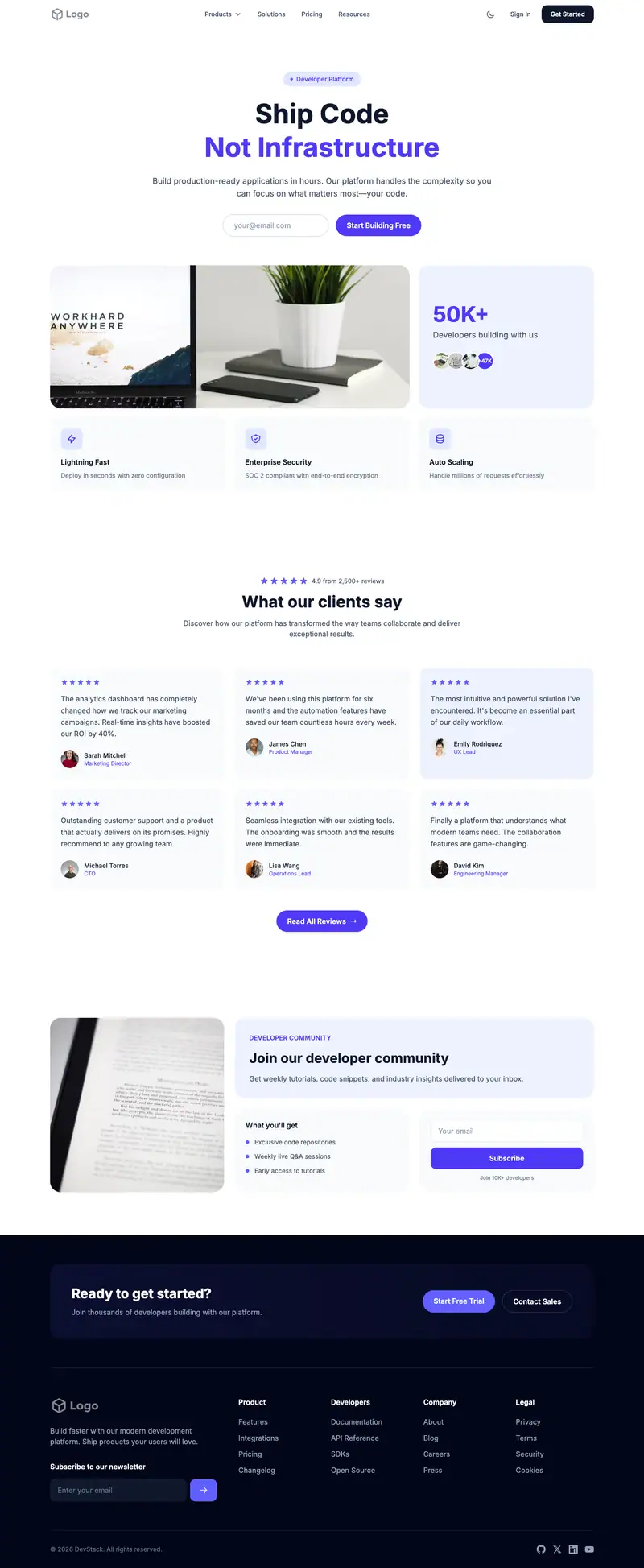 Author Website website template preview
