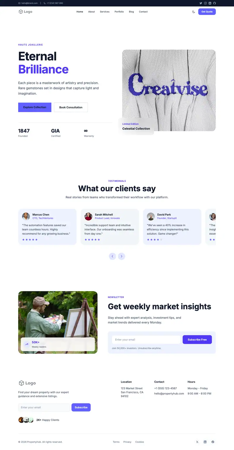 Actor Portfolio website template preview