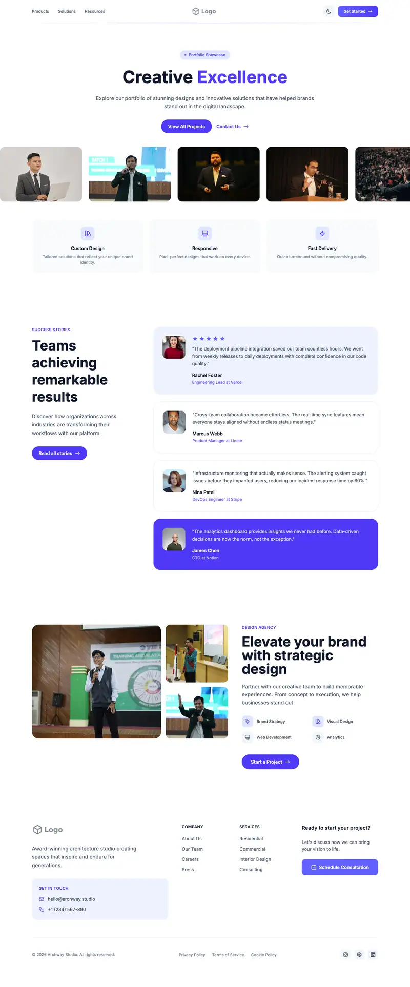 Public Speaker website template preview