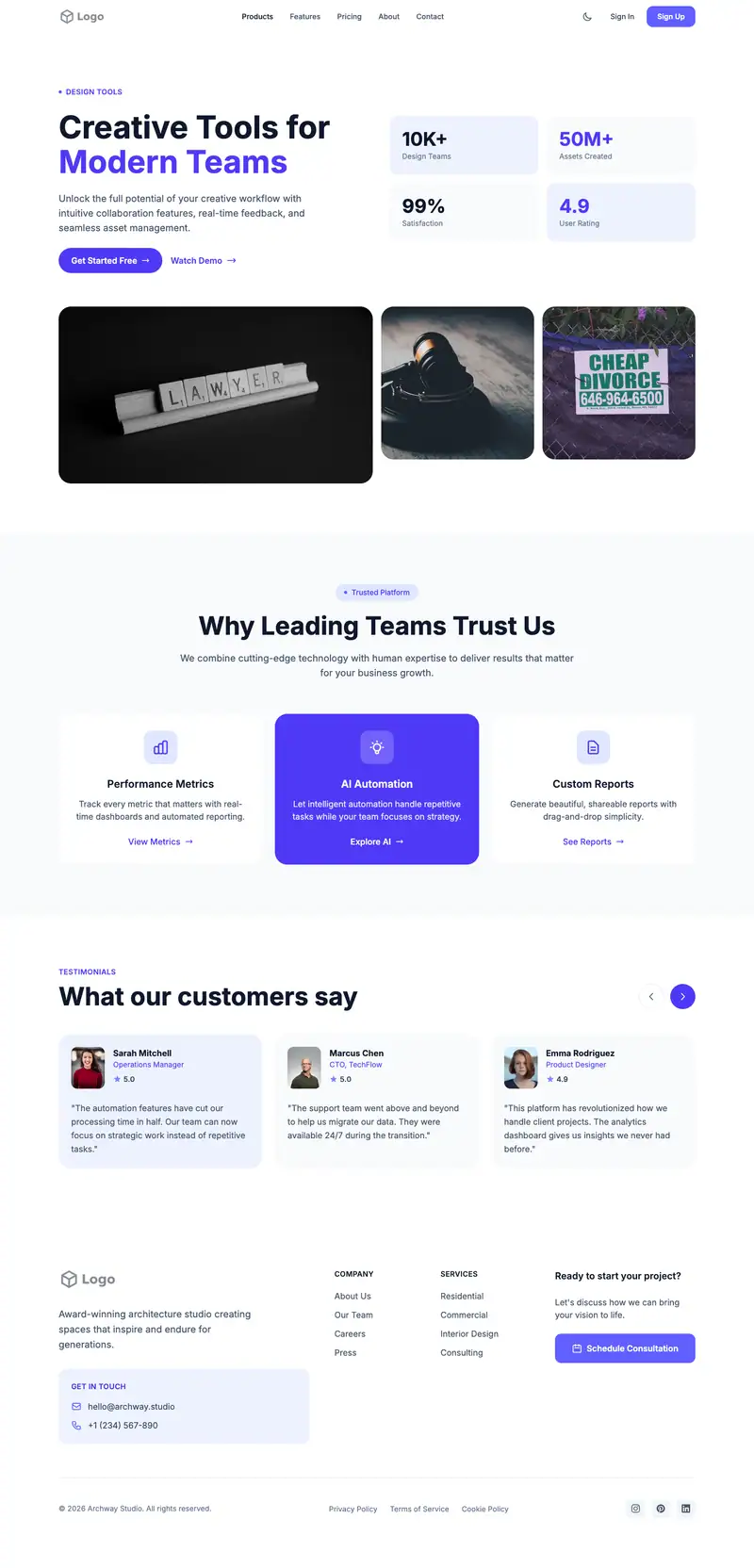 Family Law Divorce website template preview