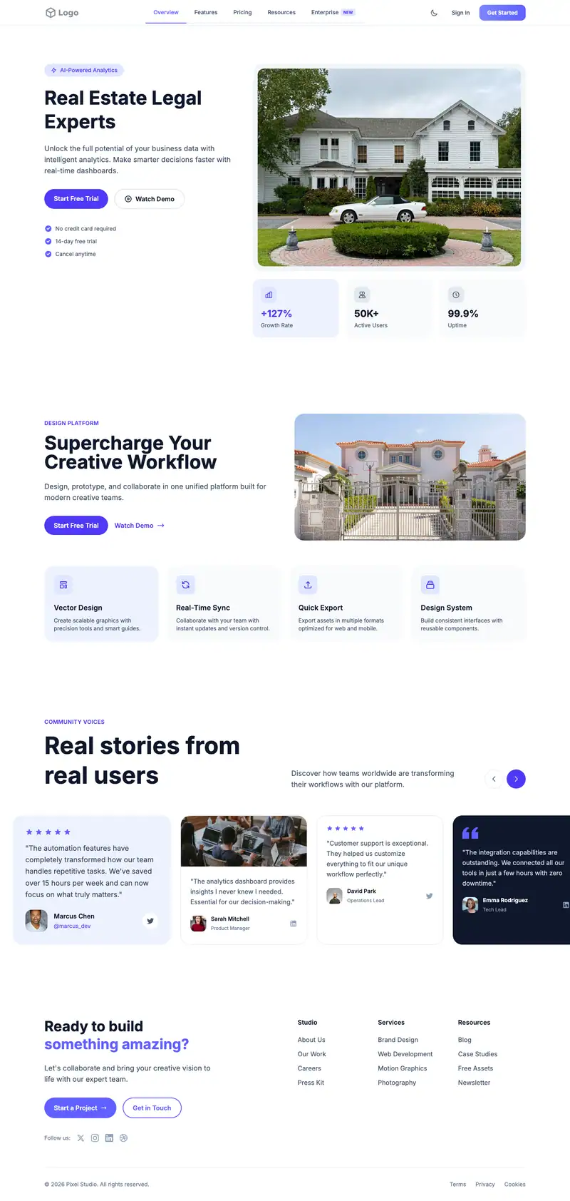 Real Estate Attorney website template preview