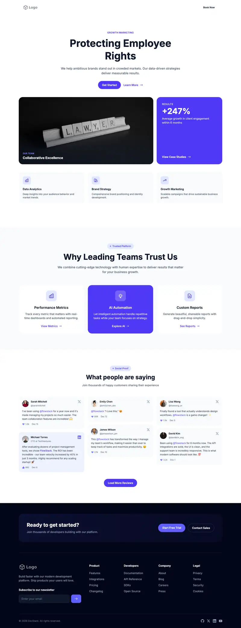 Employment Lawyer website template preview