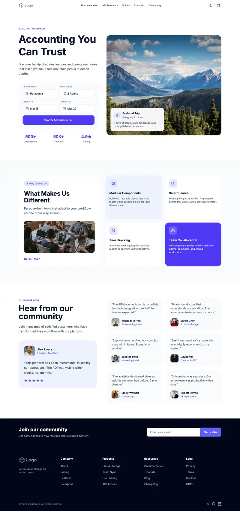CPA Firm website template preview
