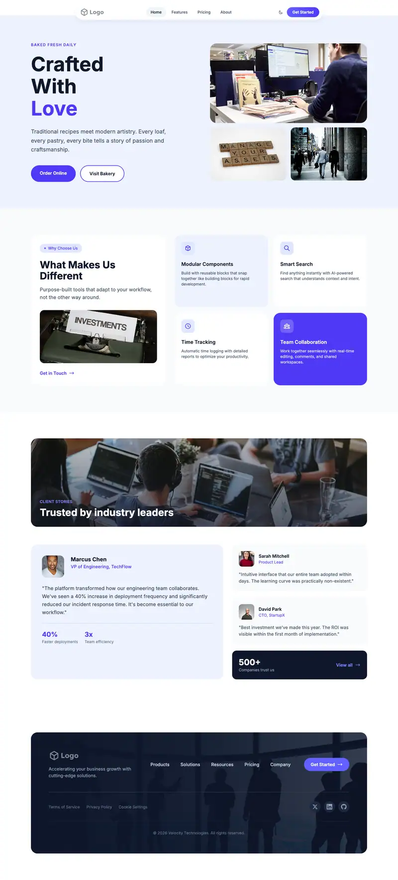 Wealth Management website template preview