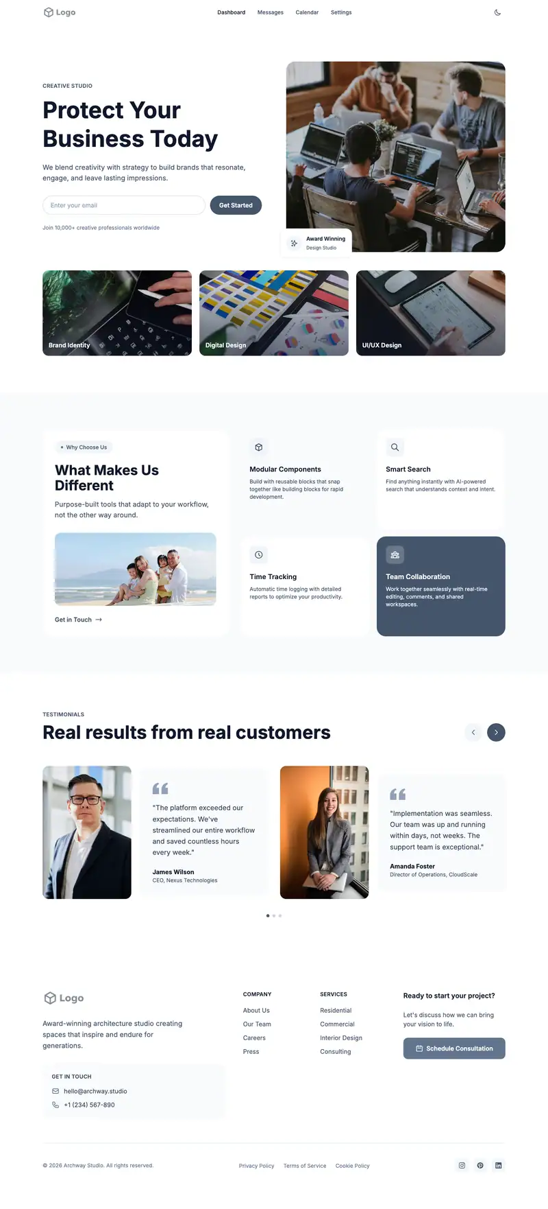 Business Insurance website template preview