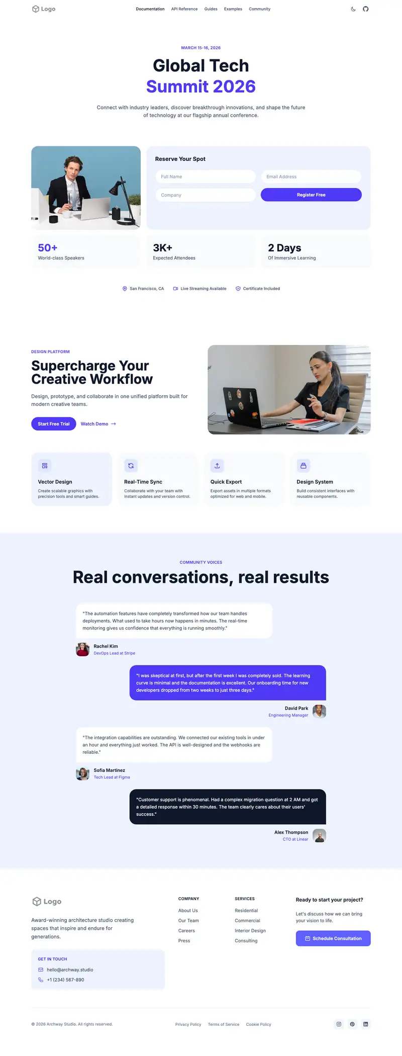 Virtual Assistant website template preview