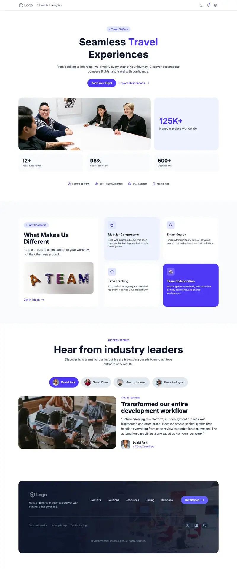 Staffing Agency website template preview