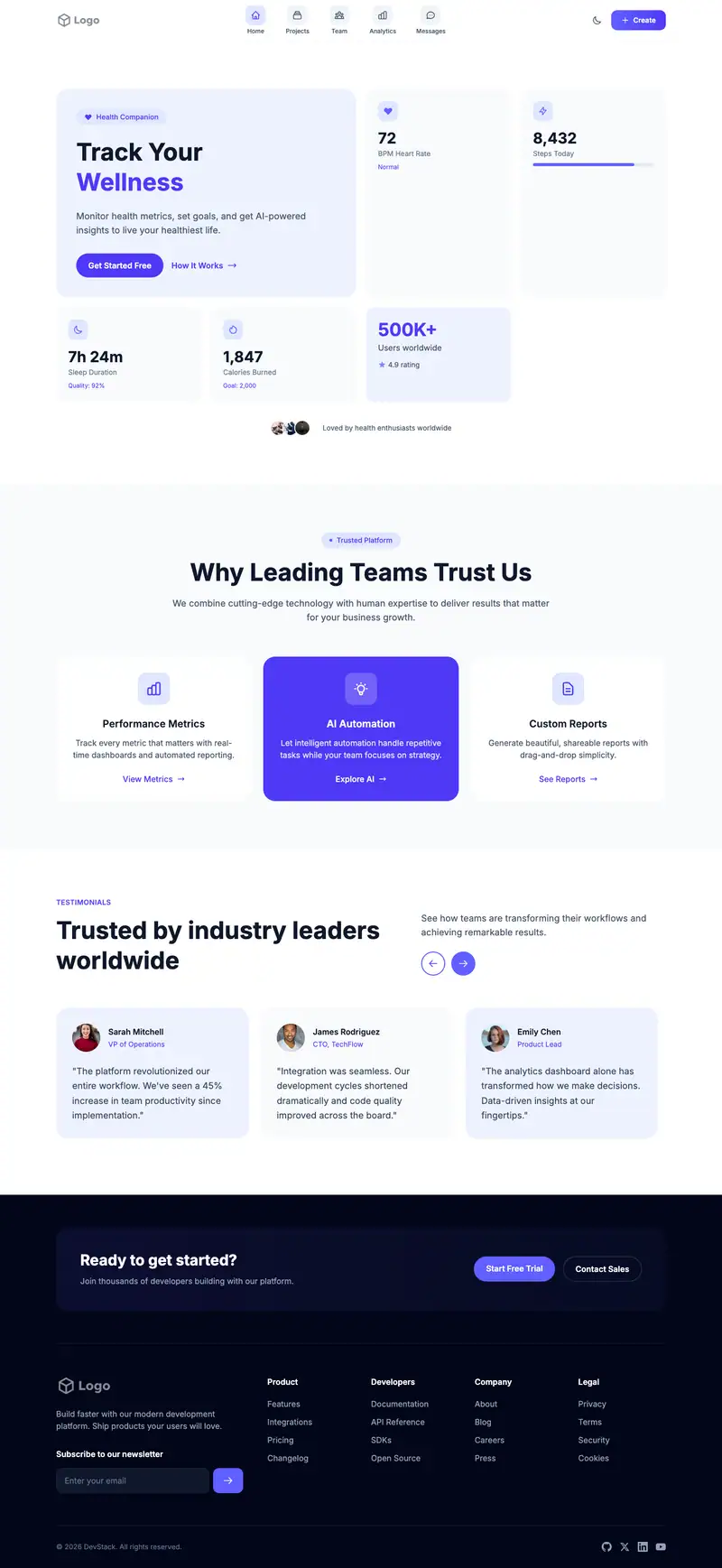 Drug Testing Service website template preview
