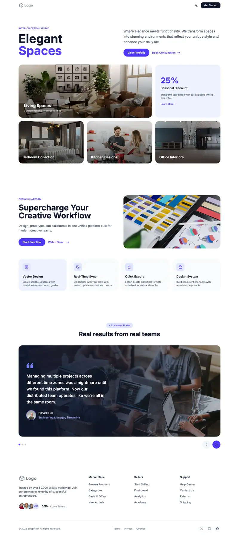 Court Reporter website template preview